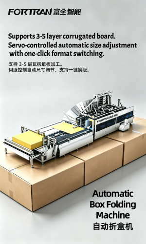 High-Efficiency Automatic Box Folding Machine | Multi-Laer Cardboard Folding & Auto Sizing